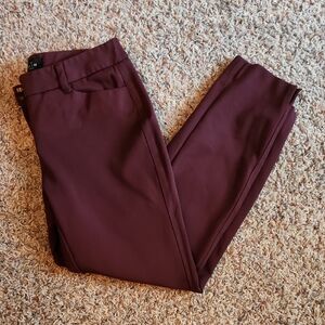 White House Black Market Burgundy Ankle Pants